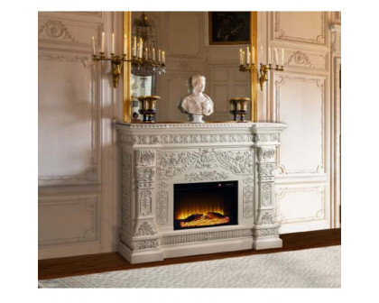 ACME - Vanaheim Fireplace in Antique White