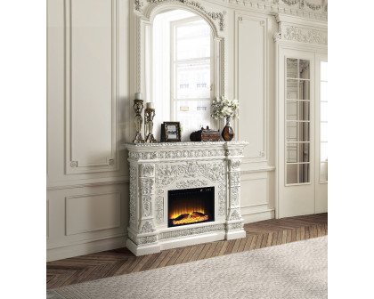 ACME - Vanaheim Fireplace in Antique White