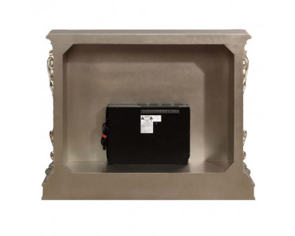 ACME - Danae Fireplace in Antique Silver