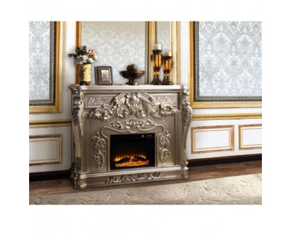 ACME - Sorina Fireplace in Antique Silver