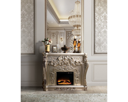 ACME - Sorina Fireplace in Antique Silver