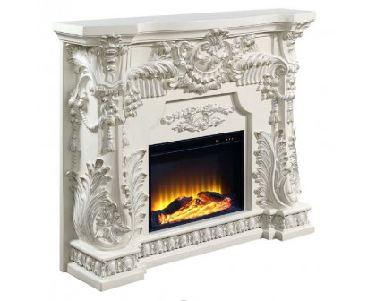 ACME - Adara Fireplace in Antique White