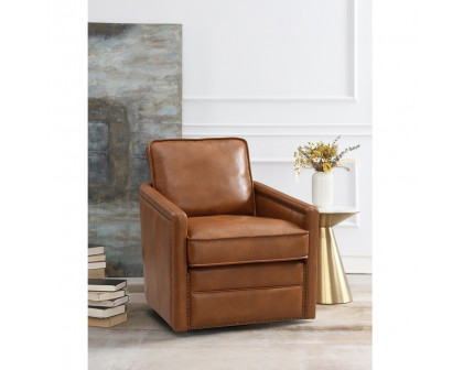 ACME™ Rocha Swivel Chair with Glider - Brown