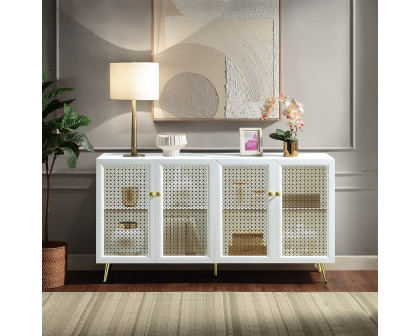 ACME - Gaerwn Console Cabinet with Led in White High Gloss