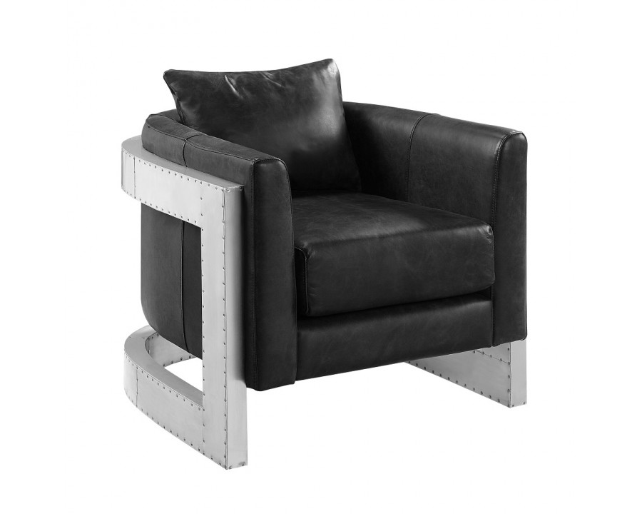 ACME Betla Accent Chair - Black/Aluminum