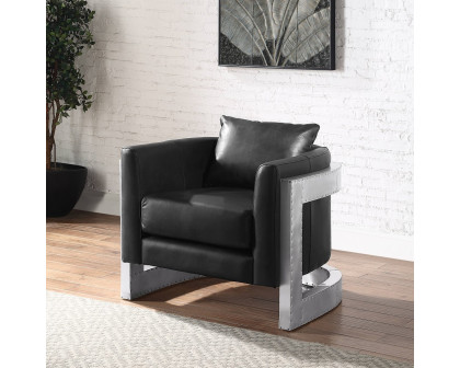 ACME™ Betla Accent Chair - Black/Aluminum