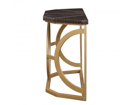 ACME - Solara Console Table in Brown/Gold