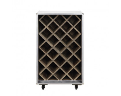 ACME - Raini Wine Cabinet in Aluminum