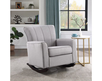 ACME Denzell Rocking Chair - Light Gray Linen