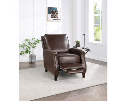 ACME™ Venice Accent Chair with Footrest - Dark Brown