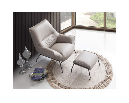 ACME Jabel Accent Chair & Ottoman - Khaki