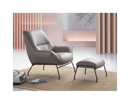 ACME Jabel Accent Chair & Ottoman - Khaki