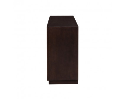 ACME - Geranio Console Cabinet in Metallic Silver/Walnut