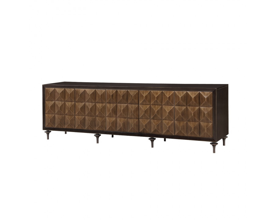 ACME - Diya Console Cabinet in Forged Bronze/Espresso