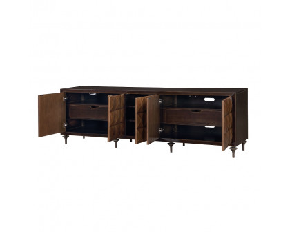 ACME - Diya Console Cabinet in Forged Bronze/Espresso