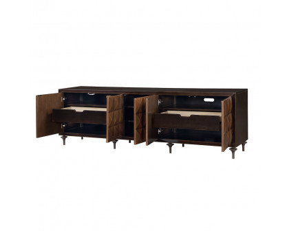 ACME - Diya Console Cabinet in Forged Bronze/Espresso