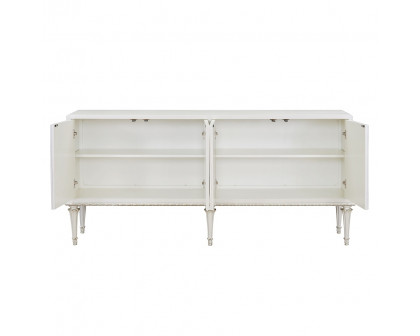 ACME - Ansaldo Console Cabinet in Pearl White/Silver Shimmer