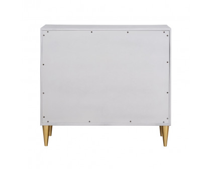 ACME - Anson Console Cabinet in Metallic Silver/Champagne