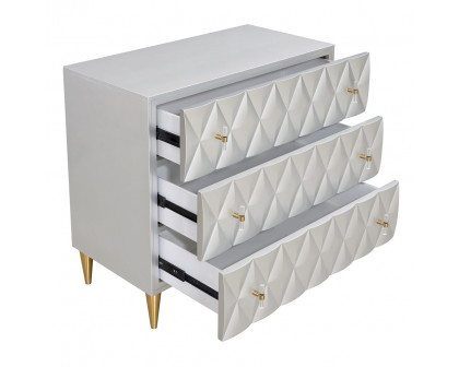 ACME - Anson Console Cabinet in Metallic Silver/Champagne