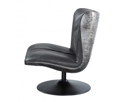 ACME™ Piotr Accent Chair with Swivel - Black