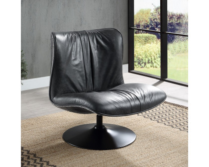 ACME™ Piotr Accent Chair with Swivel - Black