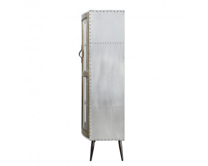 ACME - Brancaster Cabinet in Oak/Aluminum (AC02587)