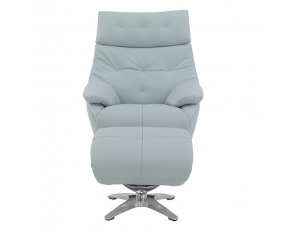 ACME™ Janella Motion Accent Chair with Swivel & Ottoman - Babyblue