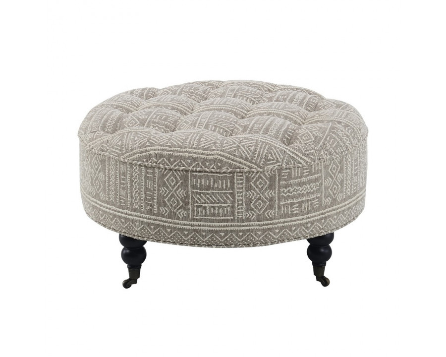 ACME - Upendo Ottoman with Caster in Pattern