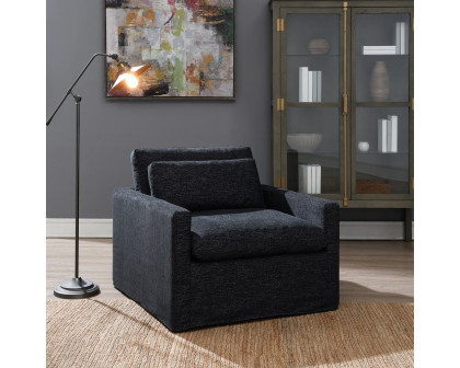 ACME™ Frederick Swivel Chair with Pillow - Dark Gray