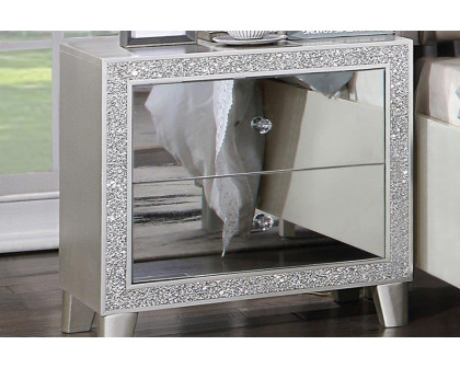 ACME - Sliverfluff Nightstand in Mirrored/Champagne