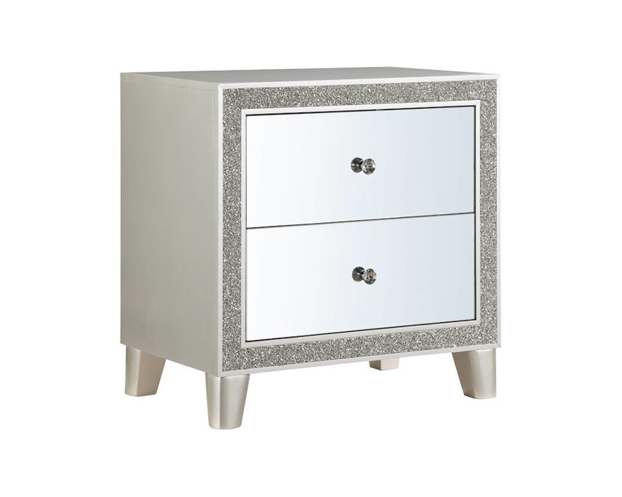 ACME - Sliverfluff Nightstand in Mirrored/Champagne