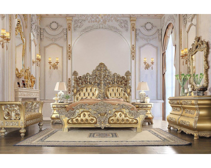 ACME - Seville EK Bed in Gold