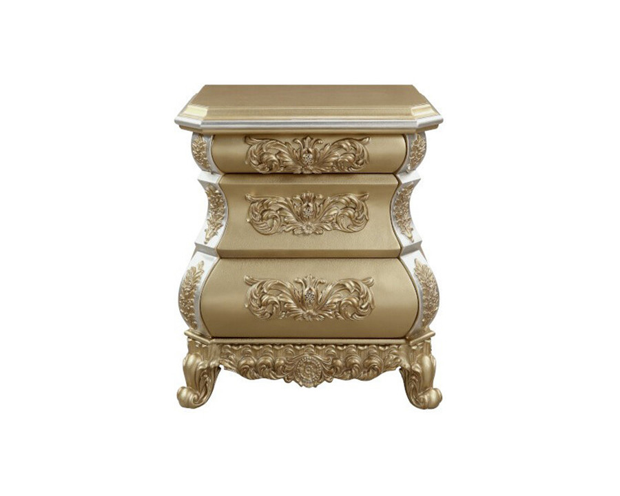 ACME - Seville Nightstand in Gold