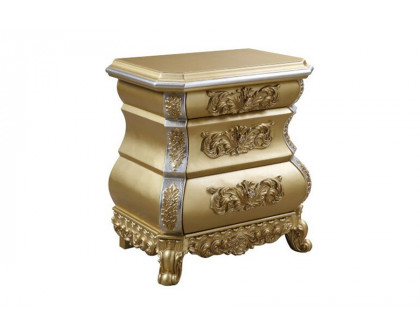 ACME - Seville Nightstand in Gold