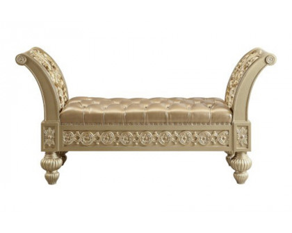 ACME - Seville Bench in Gold/Gold