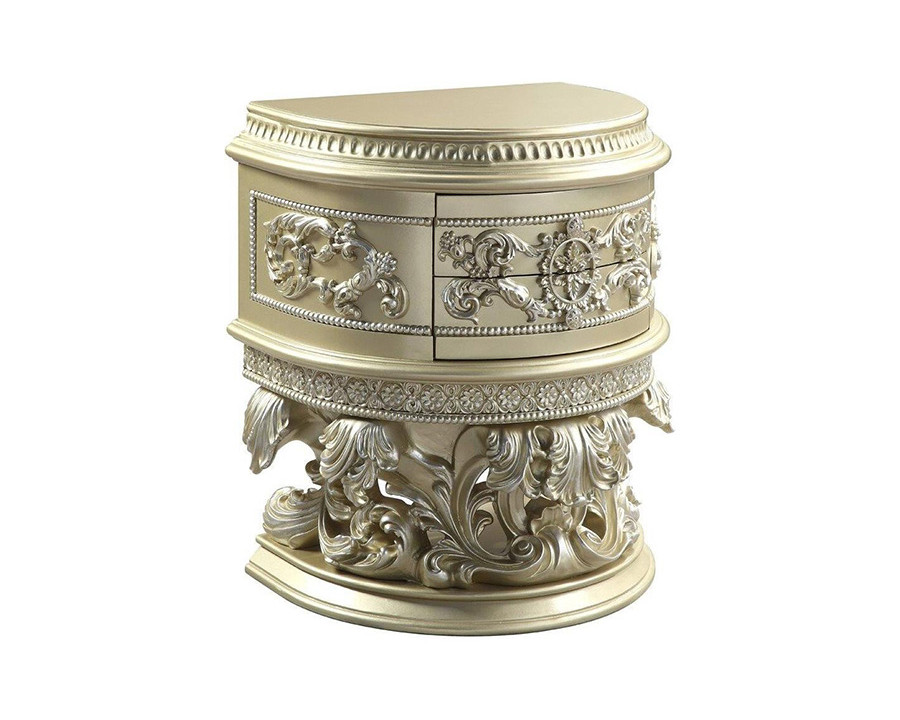 ACME - Vatican Nightstand in Champagne Silver