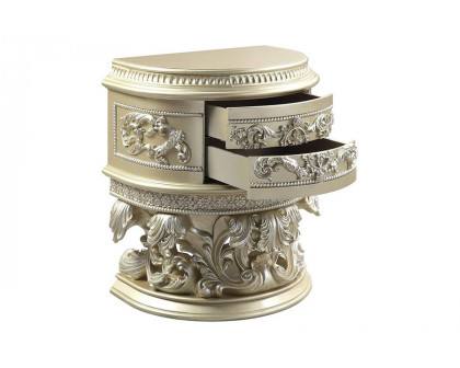 ACME - Vatican Nightstand in Champagne Silver