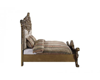 ACME - Constantine EK Bed in Light Gold/Brown/Gold