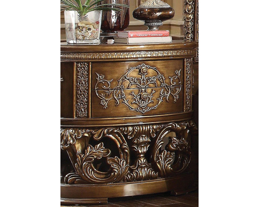 ACME - Constantine Nightstand in Brown/Gold