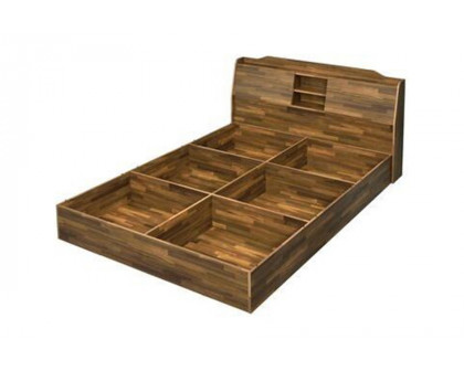 ACME Hestia Queen Bed with Storage - Walnut