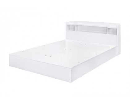 ACME - Perse Queen Bed with Storage in White