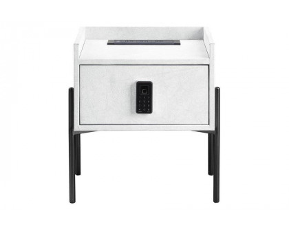 ACME - Metis Nightstand with USB & Electric Lock in Vintage White