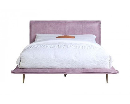 ACME Metis Bed - Pink Top Grain Leather, Eastern King Size