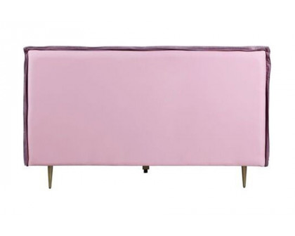 ACME Metis Bed - Pink Top Grain Leather, Eastern King Size