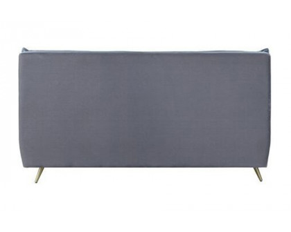 ACME Doris Bed - Gray Top Grain Leather, Queen Size