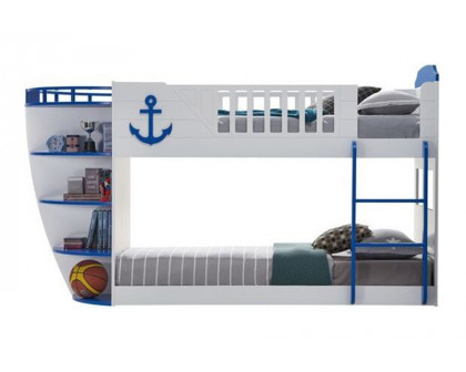 ACME - Neptune Twin Over Twin Bunk Bed with Storage Shelves