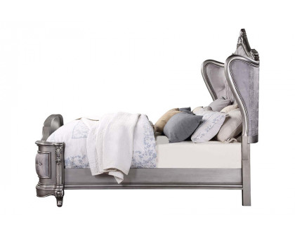 ACME Ariadne EK Bed - Velvet/Antique Platinum