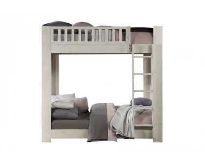 ACME - Cedro Twin/Twin Bunk Bed in Weathered White