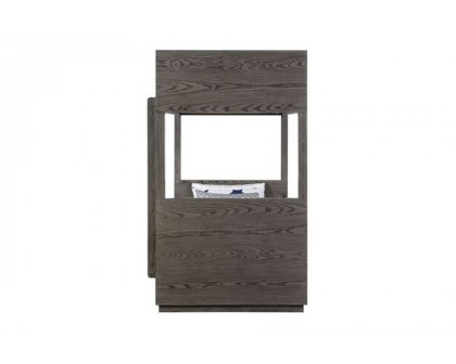 ACME - Estevon Twin/Twin Bunk Bed with Storage in Gray Oak