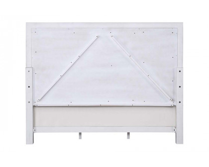 ACME Katia Eastern King Bed - Light Gray/Rustic Gray/Weathered White